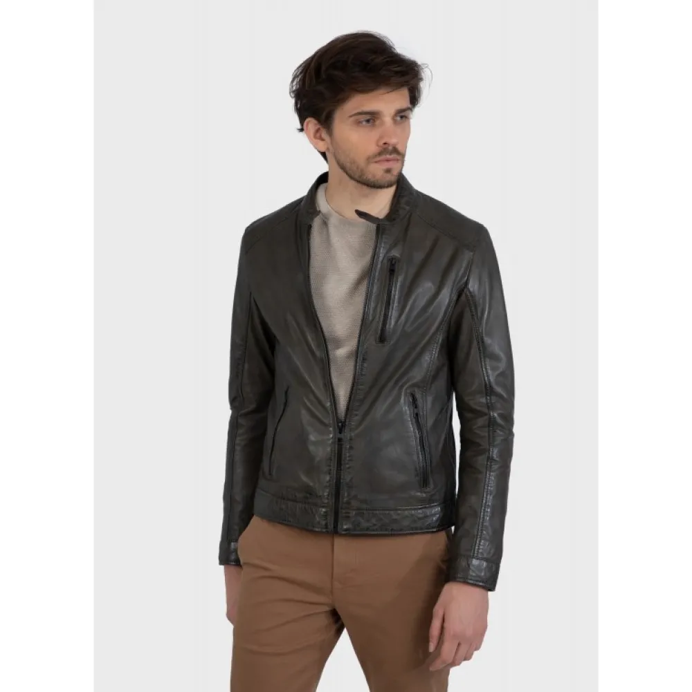 Agent Bronze - Blouson Cuir Veritable^OAKWOOD Cheap