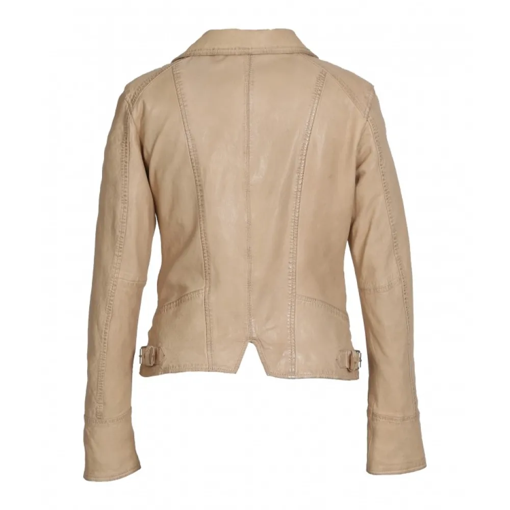 Camera Beige Fonce - Blouson En Cuir Veritable^OAKWOOD Fashion