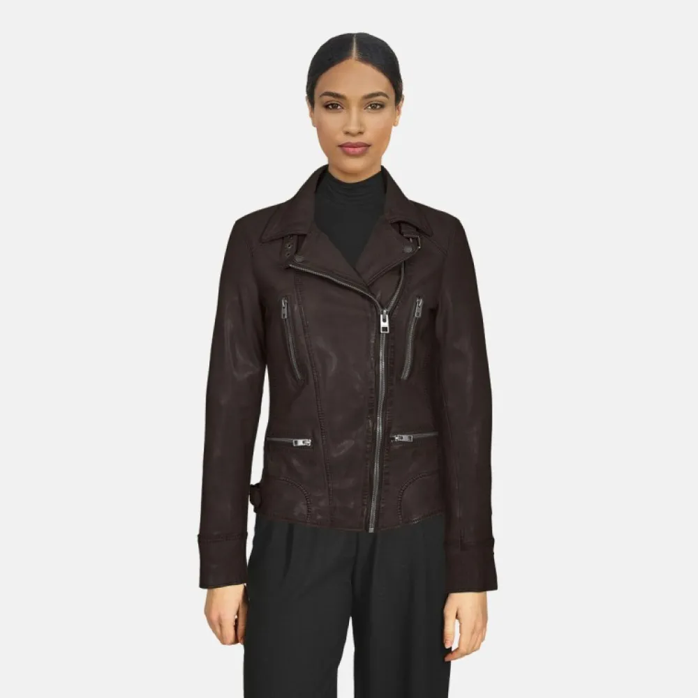 Camera Choco- Blouson En Cuir Veritable^OAKWOOD Clearance