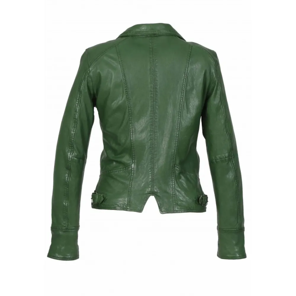 Camera Vert - Blouson En Cuir Veritable^OAKWOOD Discount