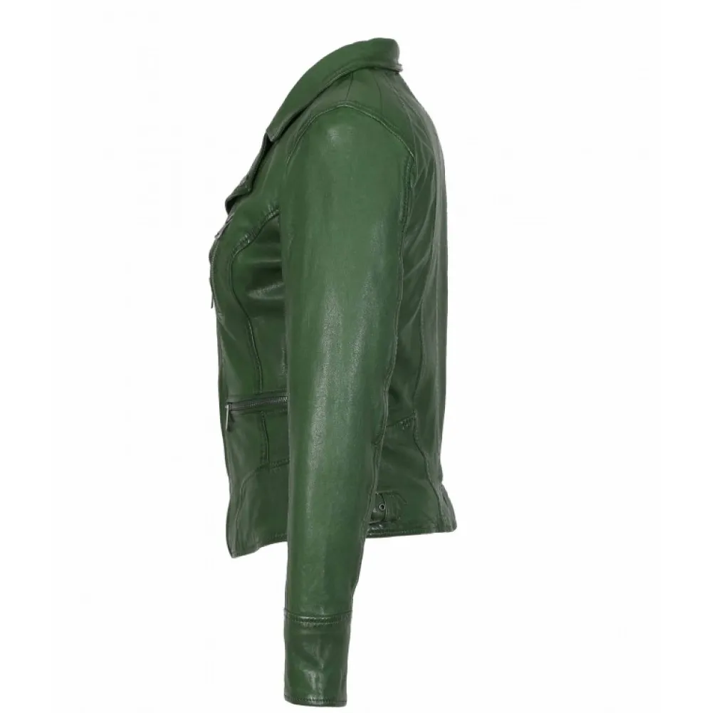 Camera Vert - Blouson En Cuir Veritable^OAKWOOD Discount