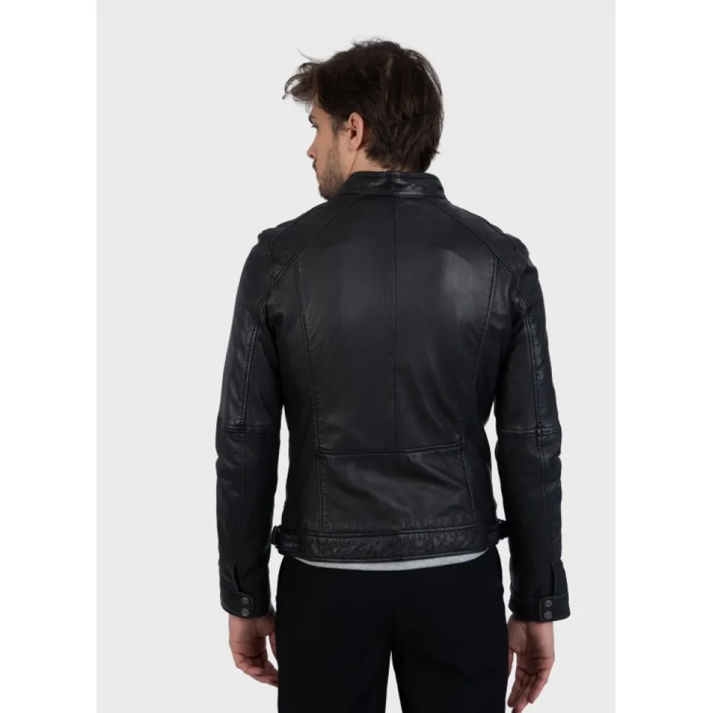 Casey Noir - Blouson En Cuir Veritable^OAKWOOD Store