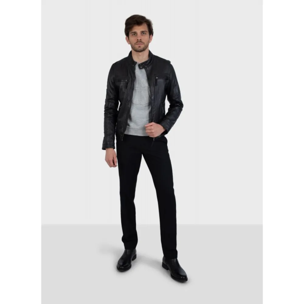 Casey Noir - Blouson En Cuir Veritable^OAKWOOD Store