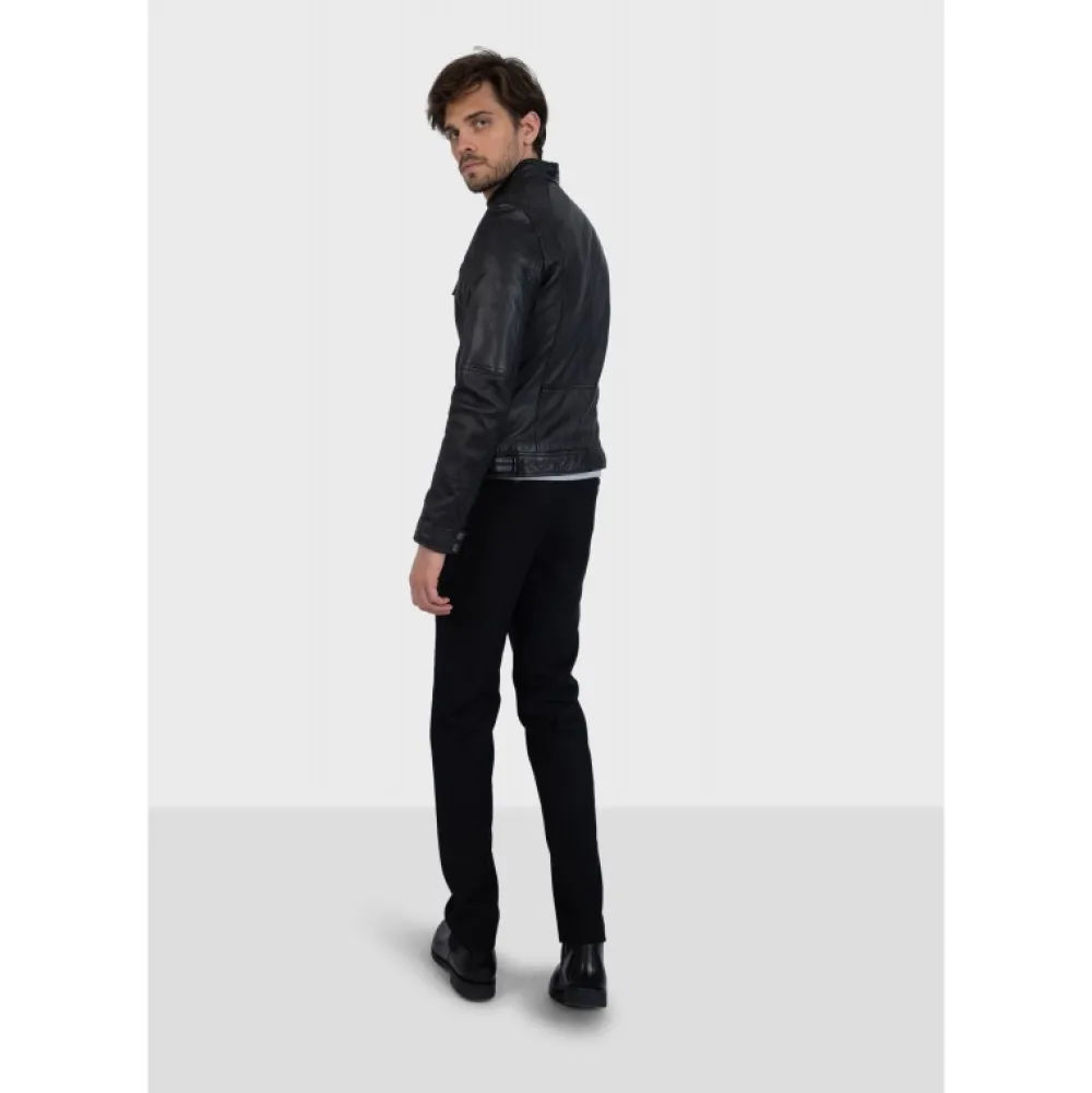 Casey Noir - Blouson En Cuir Veritable^OAKWOOD Store