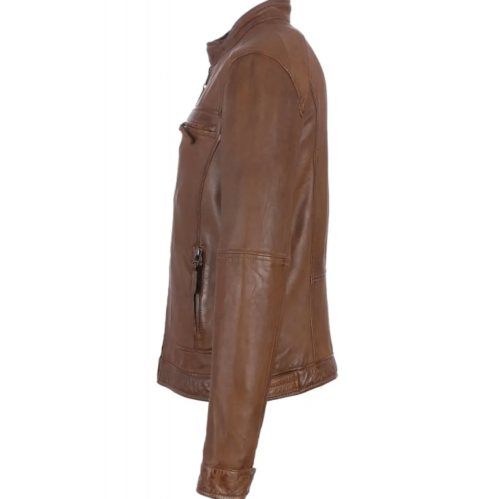 Casey Tobacco - Blouson En Cuir Veritable^OAKWOOD Cheap
