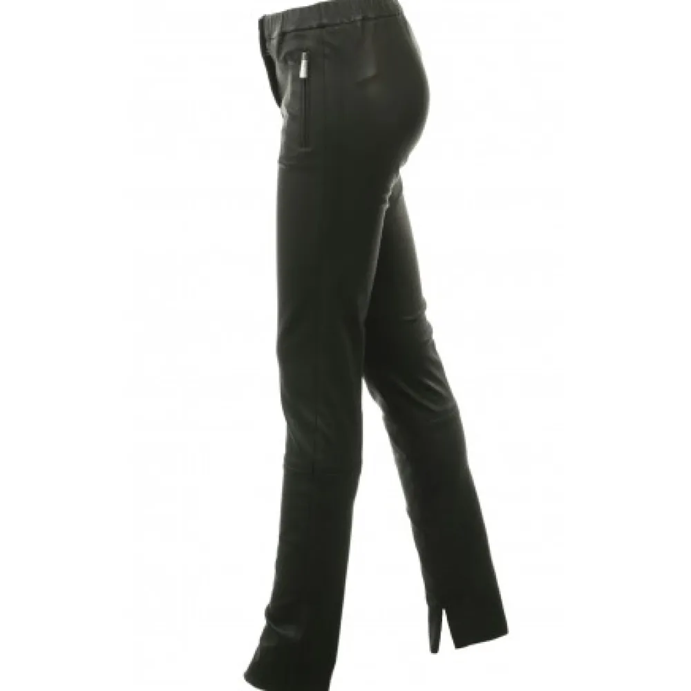 Celeste Noir - Pantalon Stretch En Cuir Veritable^OAKWOOD Discount