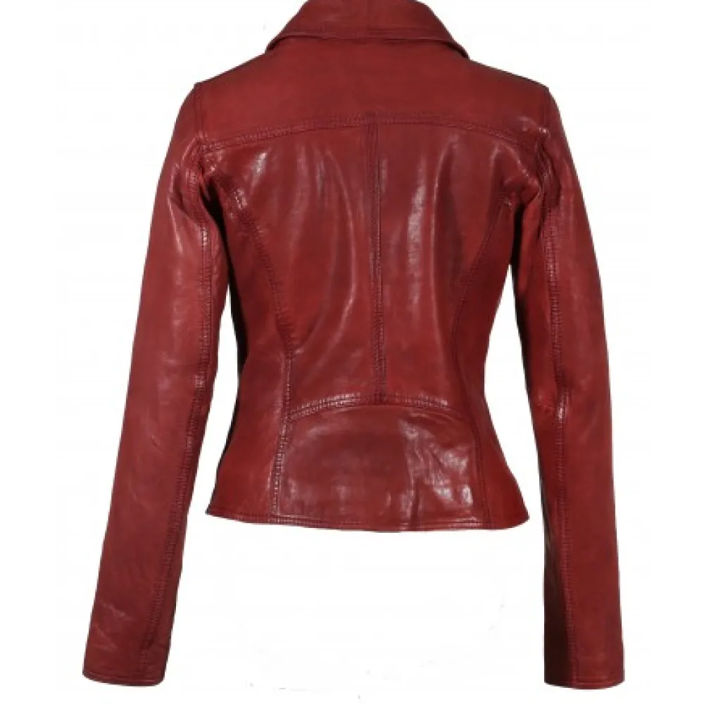 Clips Feu - Blouson Asymetrique Epure En Cuir Veritable^OAKWOOD Cheap