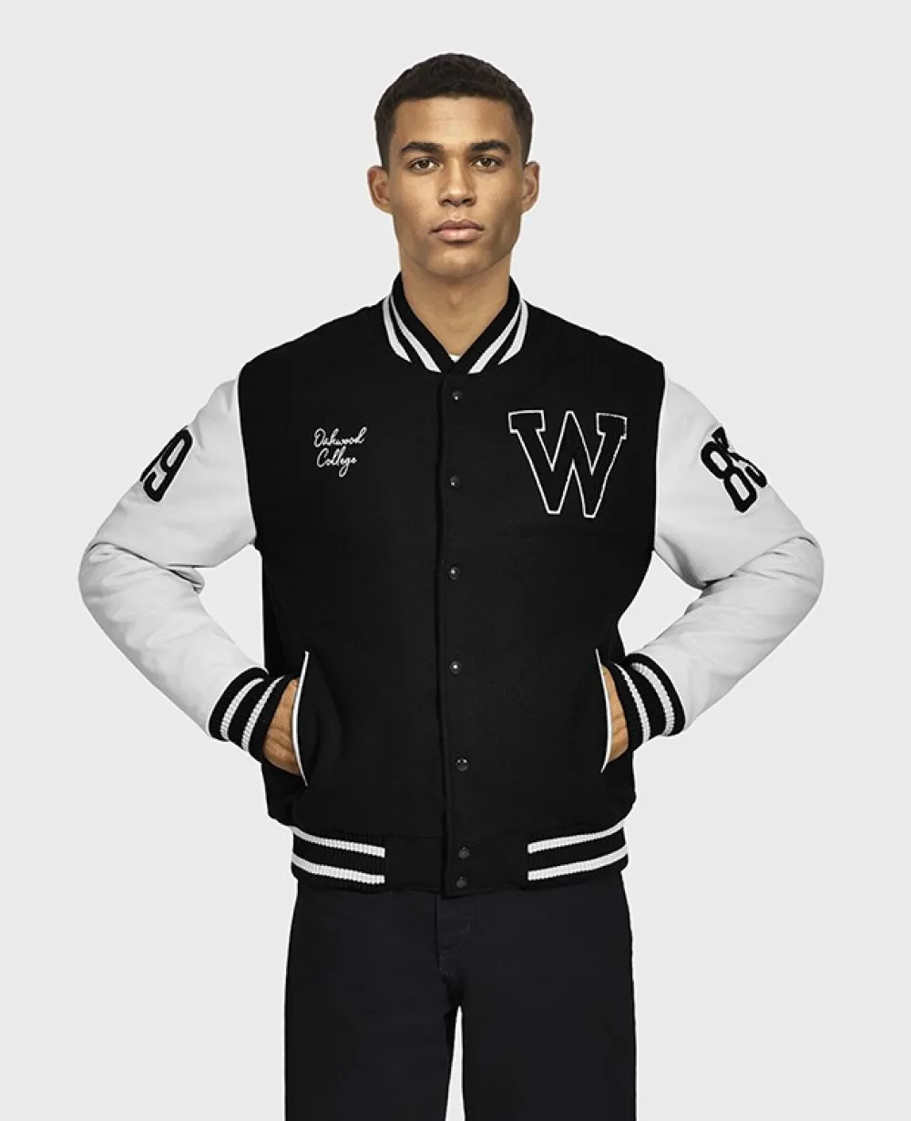 College Bi Noir - Blouson En Cuir Veritable^OAKWOOD Clearance