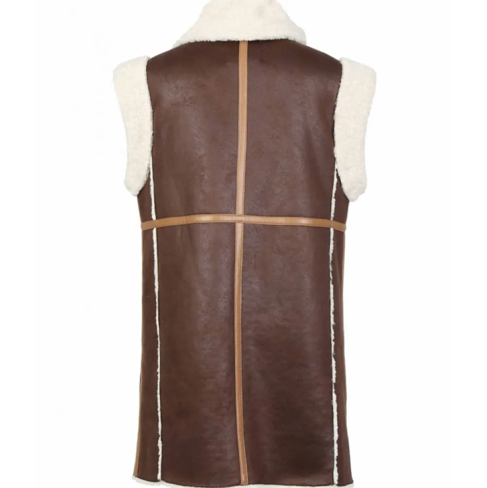 Coulisse Marron Vieilli - Manteau Sans Manche Effet Mouton Retourne^OAKWOOD Discount