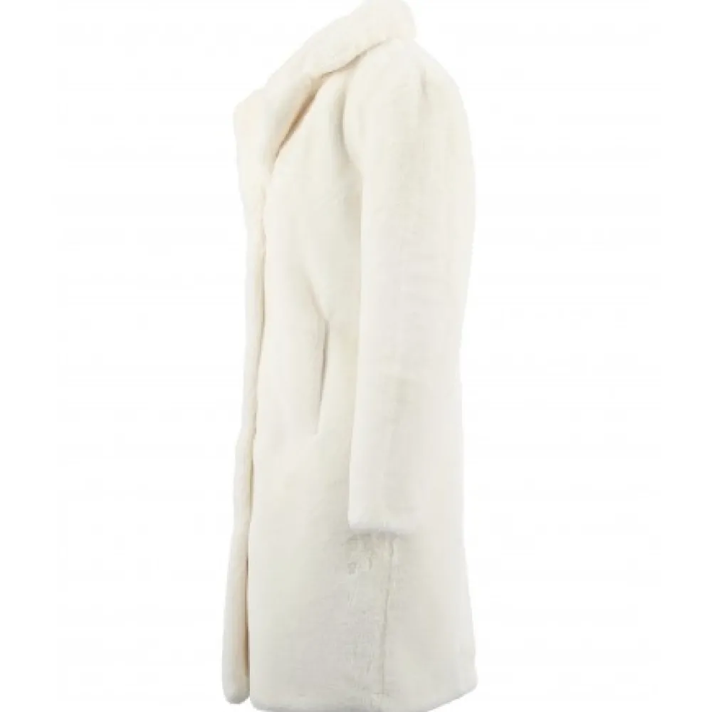 Cyber Ivoire - Manteau Long En Fourrure Synthetique A Col Revers^OAKWOOD Clearance