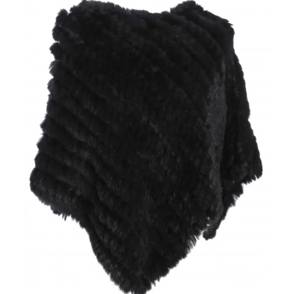 Davos Noir - Poncho En Fourrure Veritable^OAKWOOD Hot
