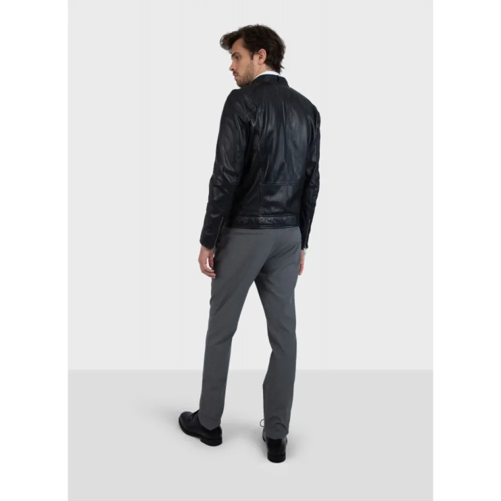 Dublin Noir - Blouson En Cuir Veritable Lisse^OAKWOOD Clearance
