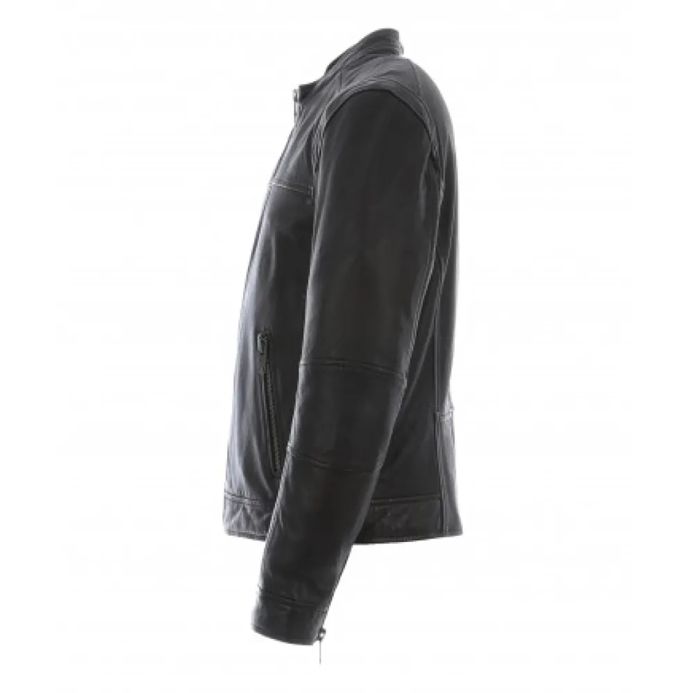 Dublin Noir - Blouson En Cuir Veritable Lisse^OAKWOOD Clearance