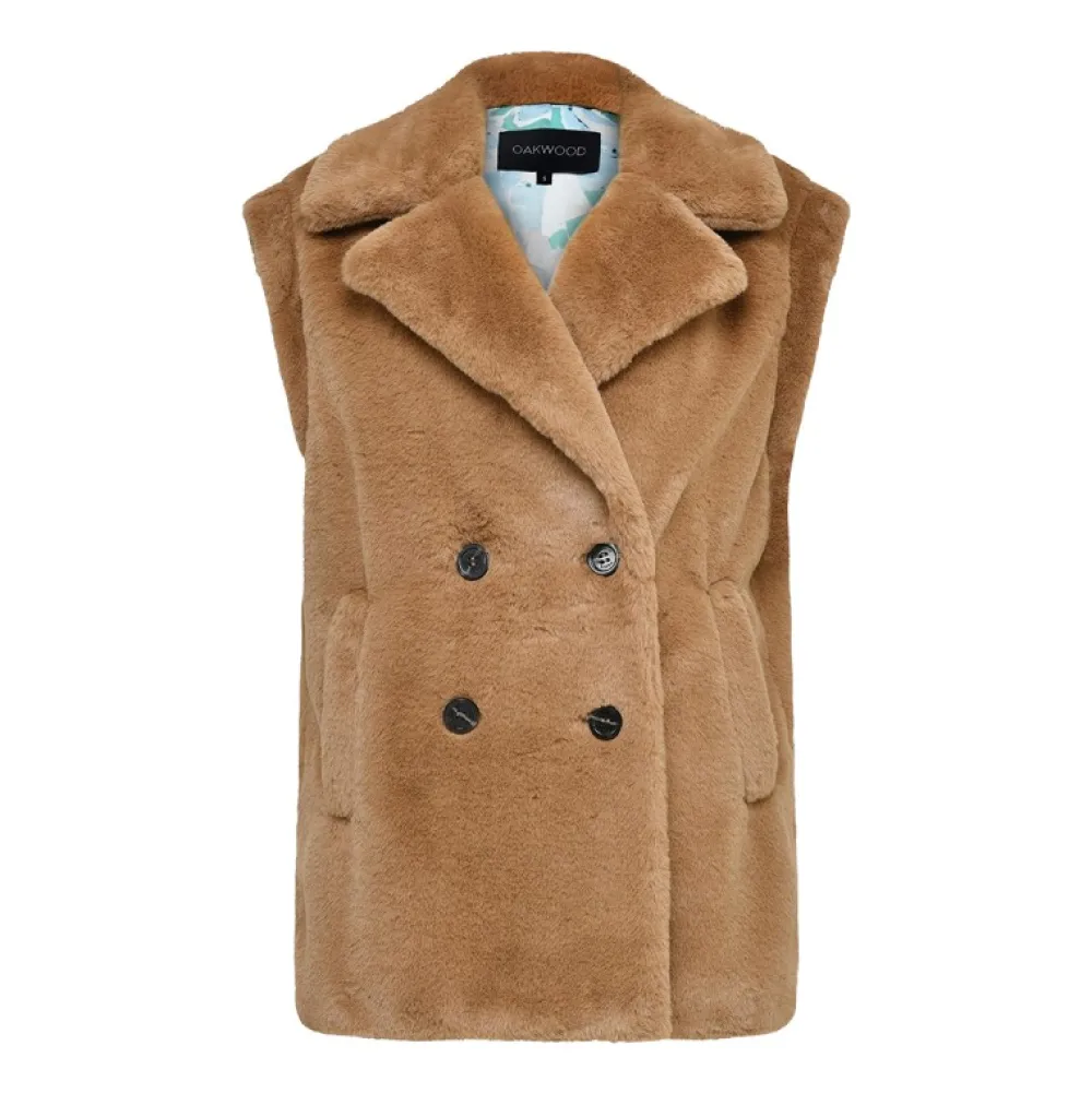 Edit Noisette - Gilet Sans Manche Fausse Fourrure^OAKWOOD Flash Sale