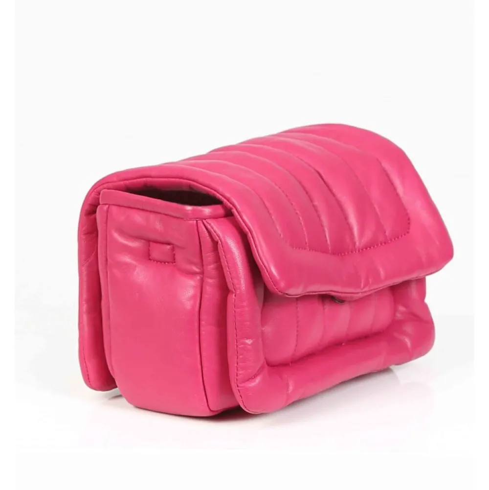 Exception Fushia - Sac En Bandouiliere En Cuir Veritable Matelasse^OAKWOOD Outlet