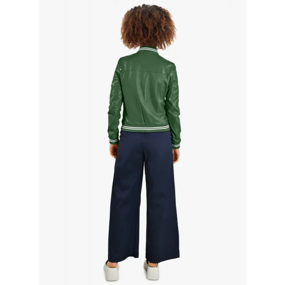 Flirt Emeraude - Blouson Teddy En Cuir Veritable^OAKWOOD Store