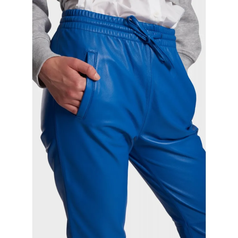 Gift Bleu - Pantalon Jogpant Cuir Veritable^OAKWOOD Best
