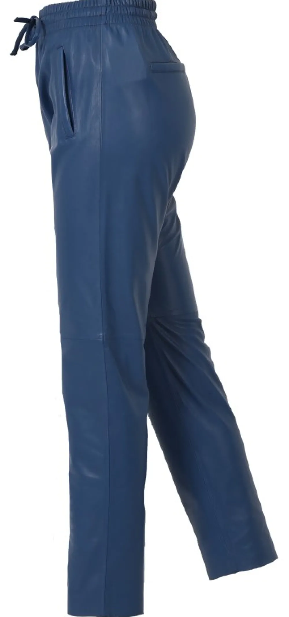 Gift Bleu Fonce - Pantalon Jogpant Cuir Veritable^OAKWOOD Shop