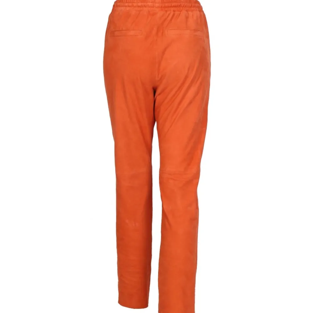Gift Corail - Pantalon Jogpant Cuir Veritable Chevre Velours^OAKWOOD Store