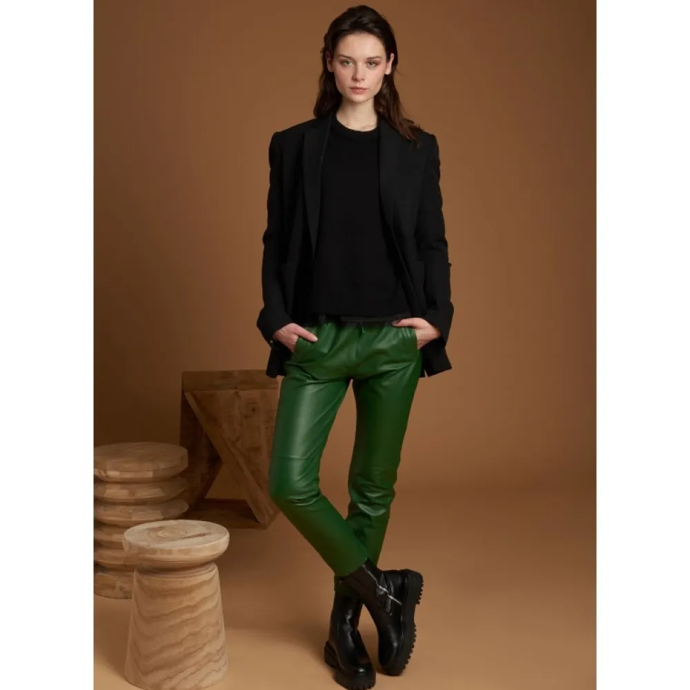 Gift Emeraude - Pantalon Jogpant Cuir Veritable^OAKWOOD Sale