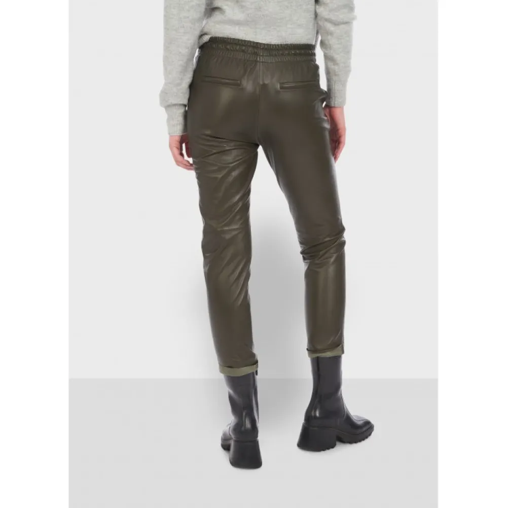 Gift Kaki Fonce - Pantalon Jogpant Cuir Veritable^OAKWOOD Outlet