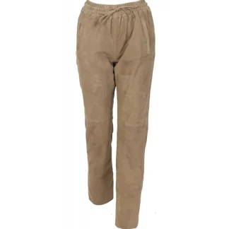 Gift Marron Clair - Pantalon Jogpant Cuir Veritable Chevre Velours^OAKWOOD Best Sale