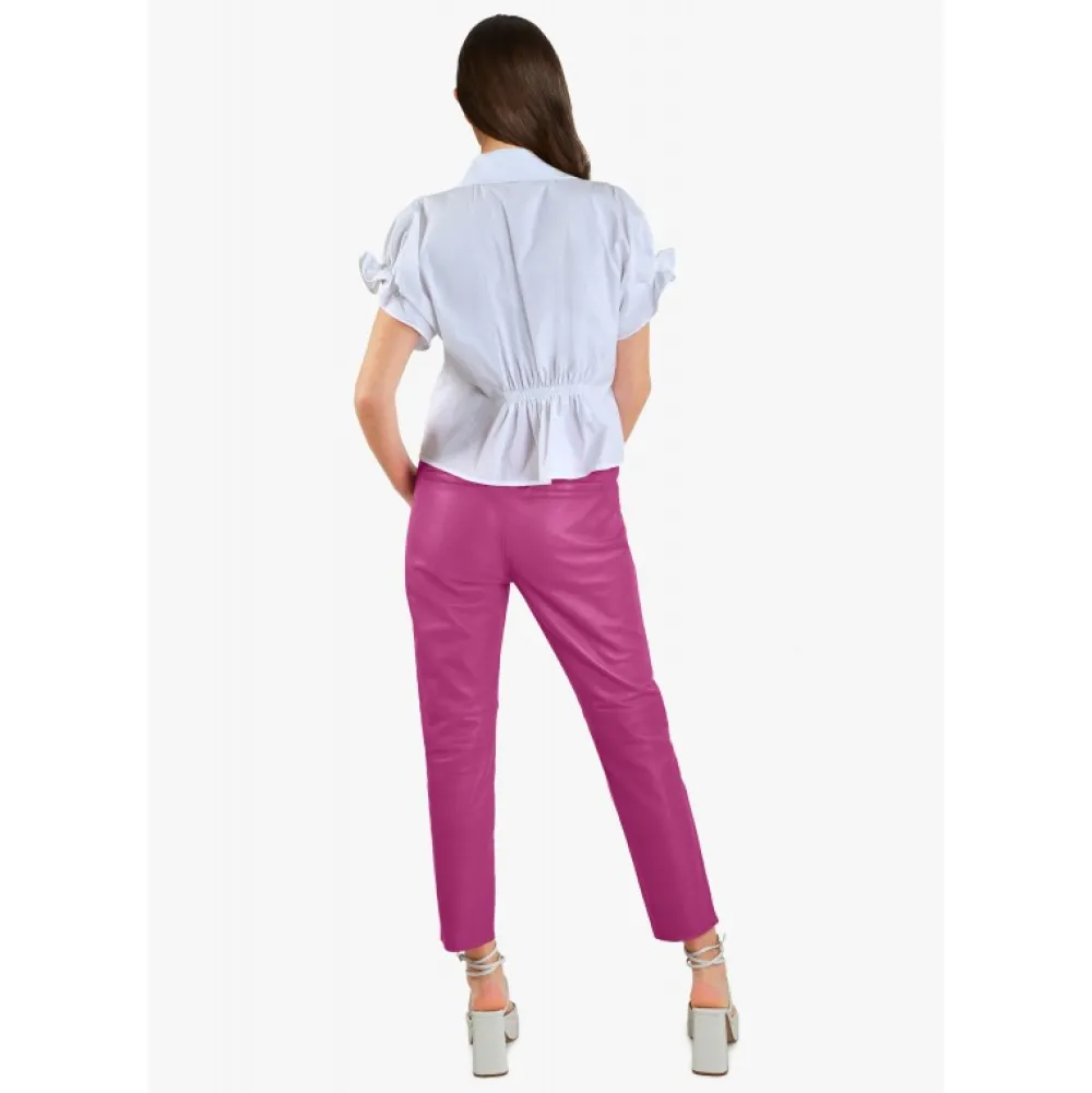 Gift Mauve - Pantalon Jogpant Cuir Veritable^OAKWOOD Store