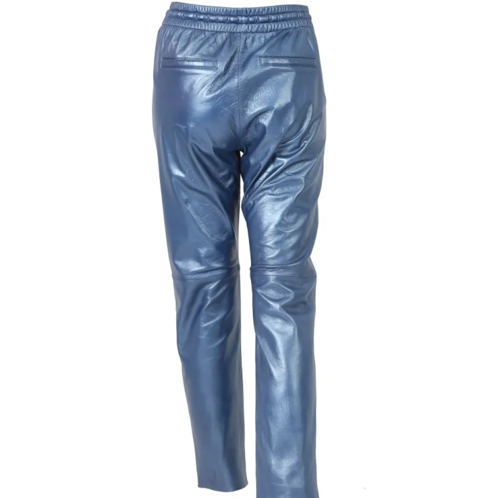 Gift Metal Cobalt - Pantalon Jogpant Cuir Veritable^OAKWOOD Shop