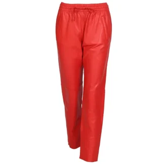 Gift Rouge Fonce - Pantalon Jogpant Cuir Veritable^OAKWOOD Clearance