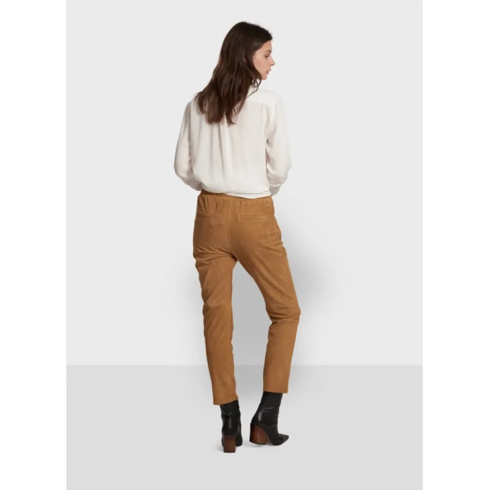 Gift Tan - Pantalon Jogpant Cuir Veritable Chevre Velours^OAKWOOD Sale