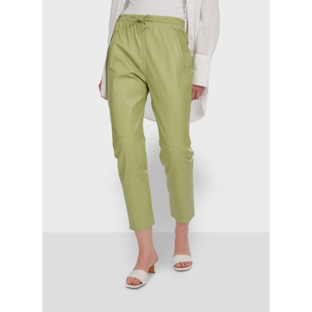 Gift Vert Clair - Pantalon Jogpant Cuir Veritable^OAKWOOD Hot