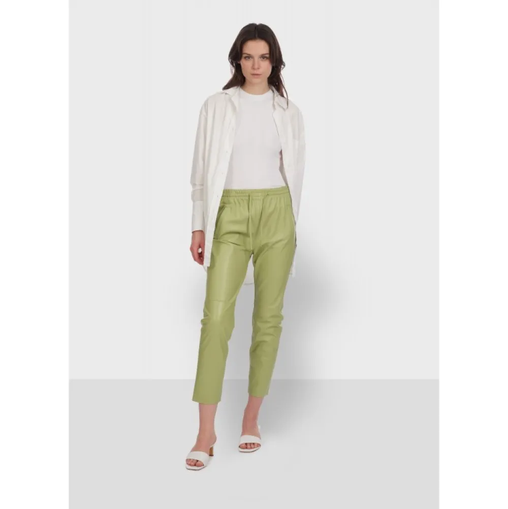 Gift Vert Clair - Pantalon Jogpant Cuir Veritable^OAKWOOD Hot
