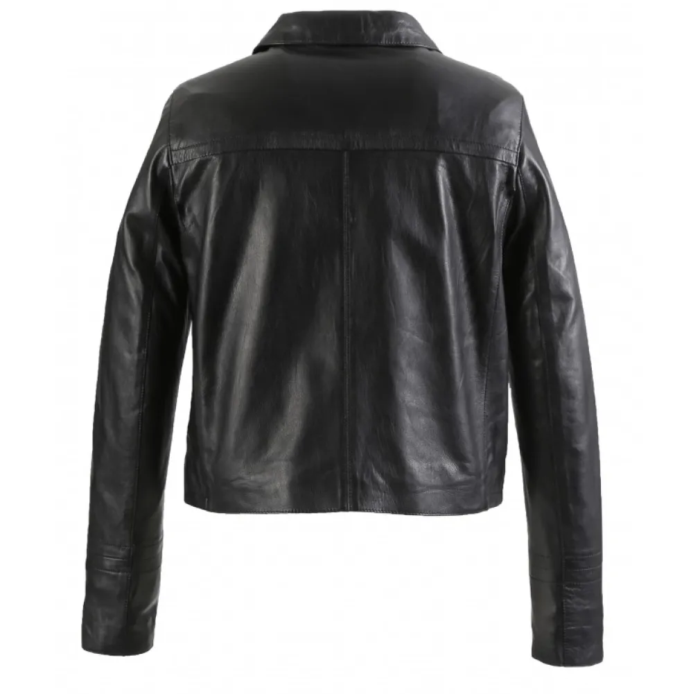 Grace Noir - Veste Courte En Cuir Veritable^OAKWOOD Discount