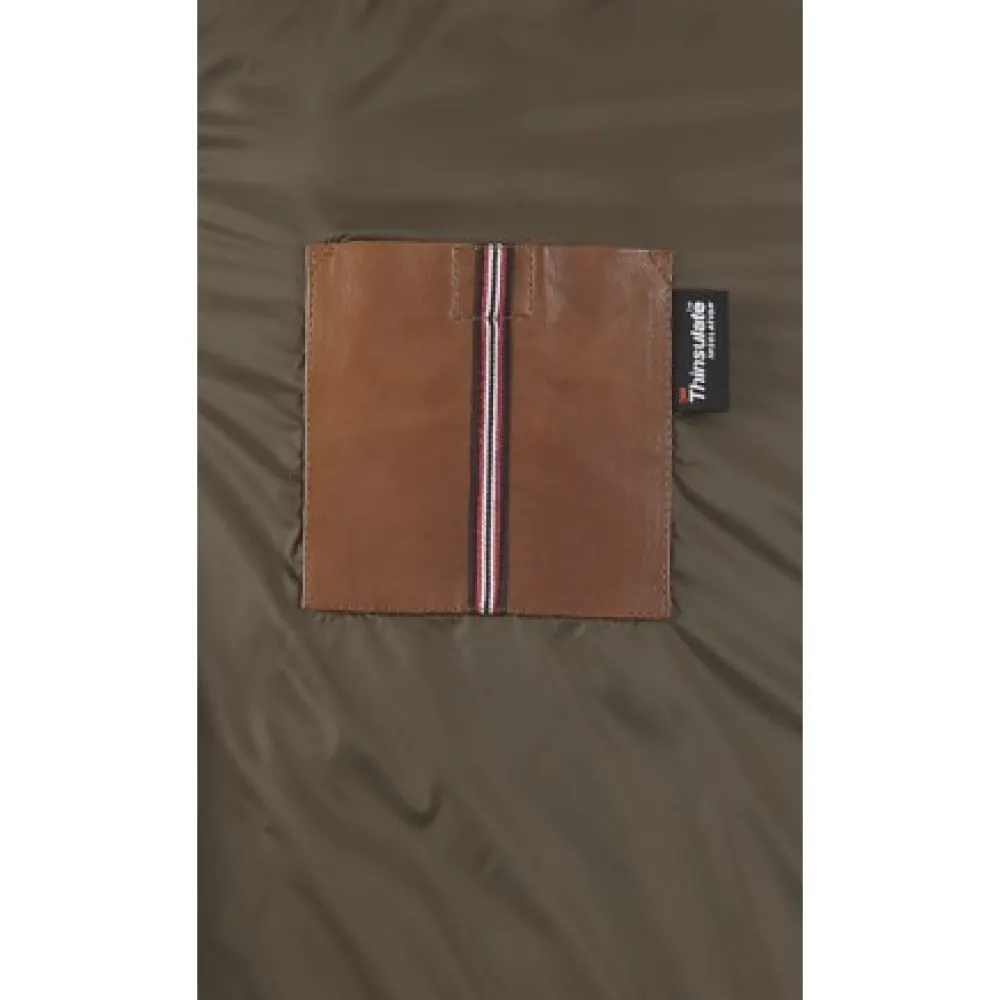 Happy Cognac - Doudoune En Cuir Veritable Bicolore A Capuche & Fourrure^OAKWOOD Store