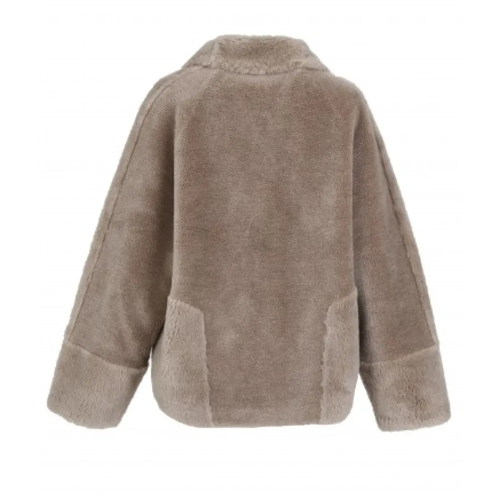 Helen Taupe - Veste Reversible Effet Peau Lainee^OAKWOOD New