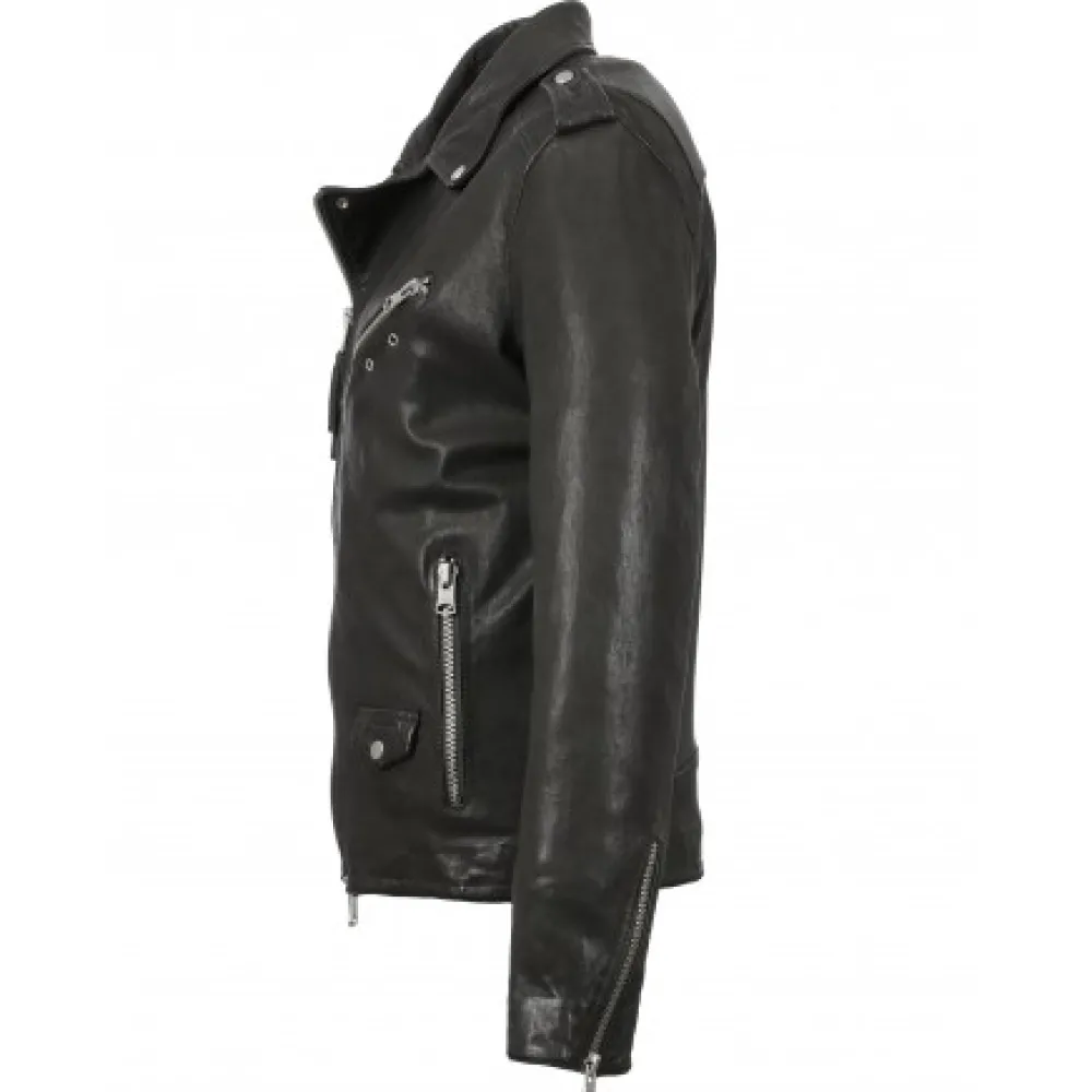 Hell Gris Fonce - Blouson Biker A Fermeture Asymetrique^OAKWOOD Sale