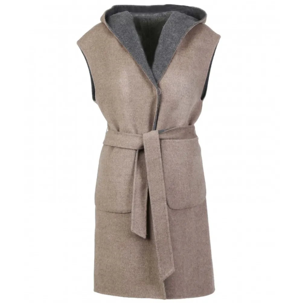 Libertad Bicolore - Manteau Sans Manche Reversible En Laine Melangee^OAKWOOD Hot