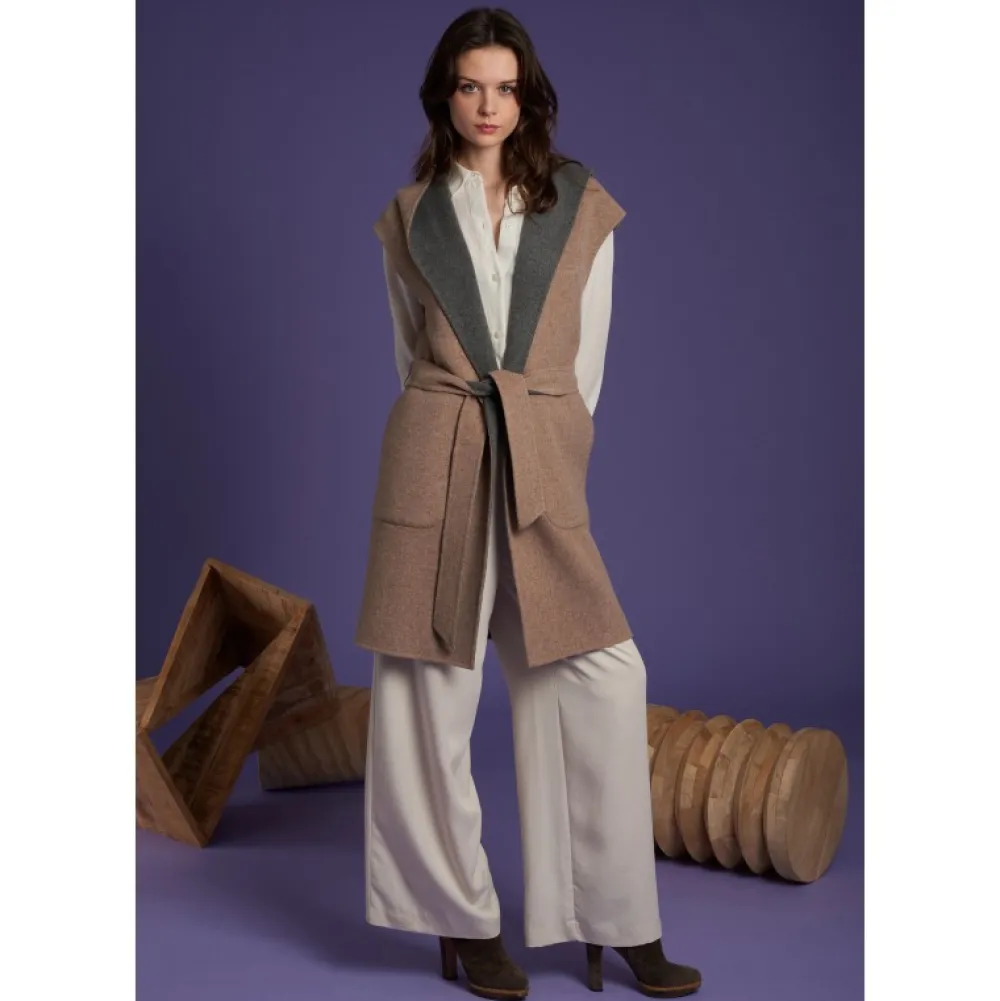 Libertad Bicolore - Manteau Sans Manche Reversible En Laine Melangee^OAKWOOD Hot
