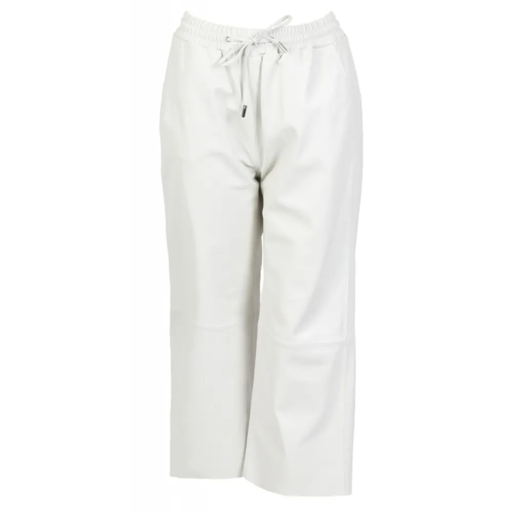 Loft Blanc - Pantalon Court En Cuir Veritable De Mouton^OAKWOOD Best