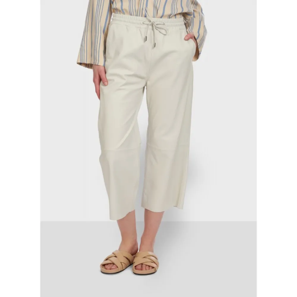 Loft Blanc - Pantalon Court En Cuir Veritable De Mouton^OAKWOOD Best