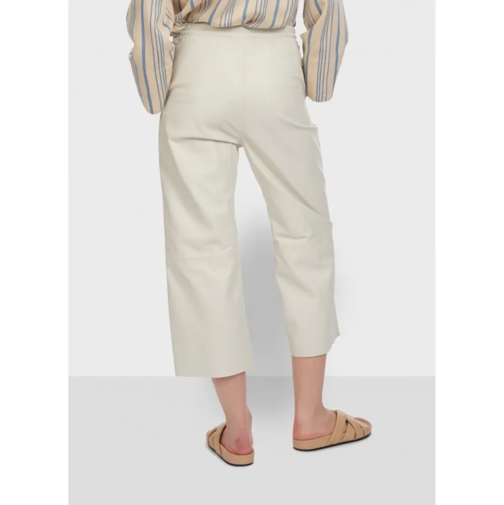 Loft Blanc - Pantalon Court En Cuir Veritable De Mouton^OAKWOOD Best