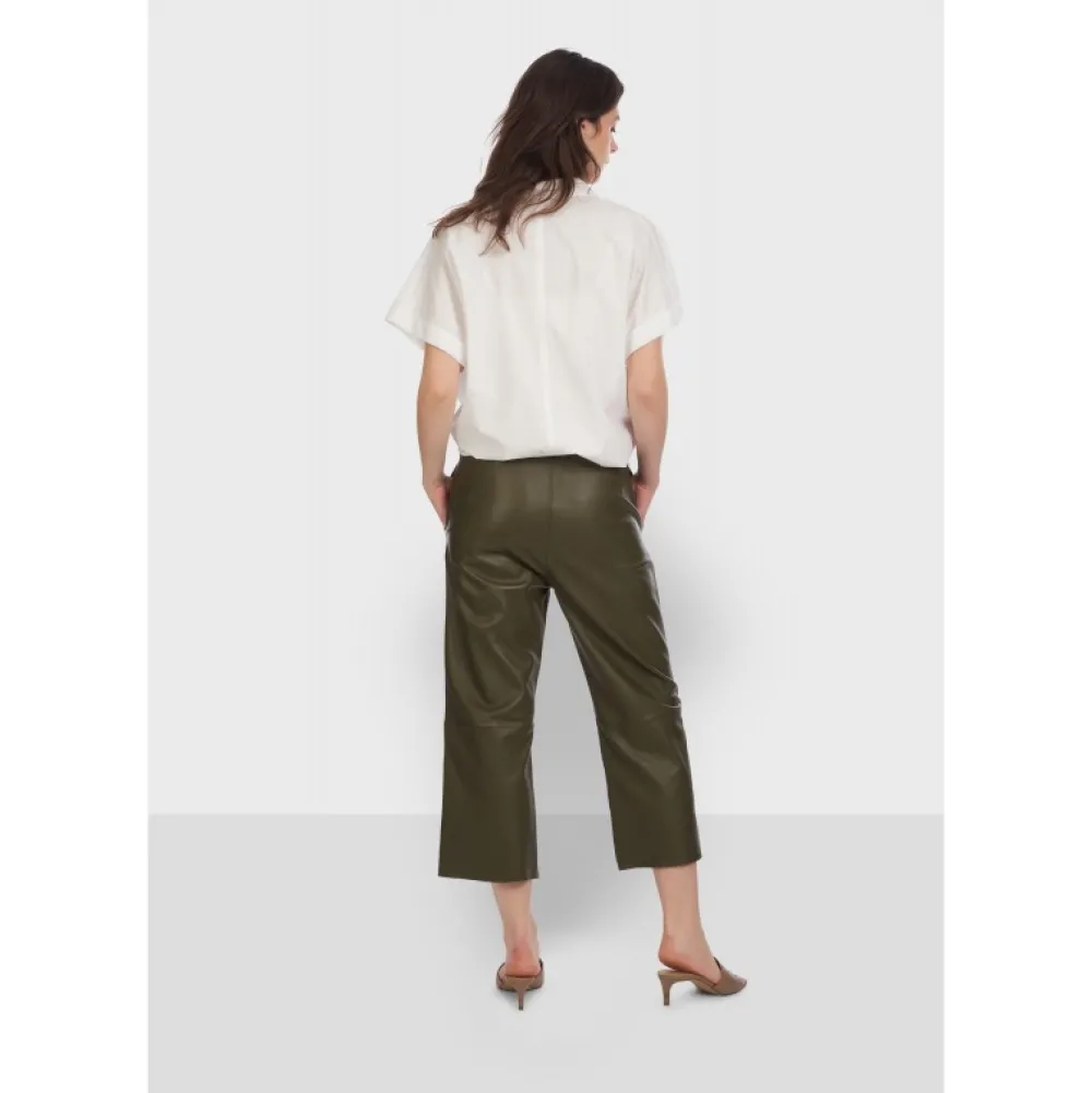 Loft Kaki - Pantalon Court En Cuir Veritable De Mouton^OAKWOOD Cheap