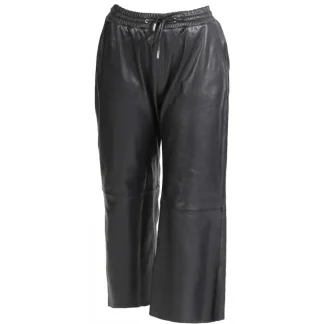 Loft Noir - Pantalon Court En Cuir Veritable^OAKWOOD Cheap