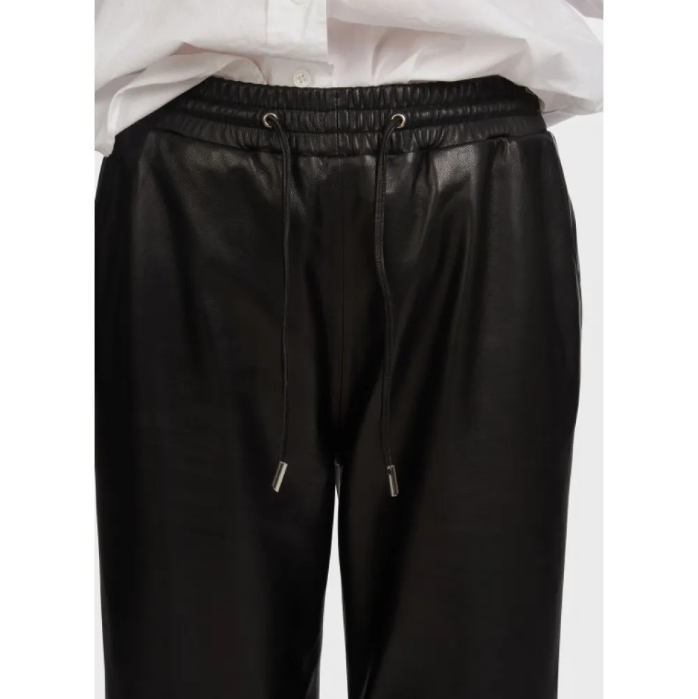Loft Noir - Pantalon Court En Cuir Veritable^OAKWOOD Cheap