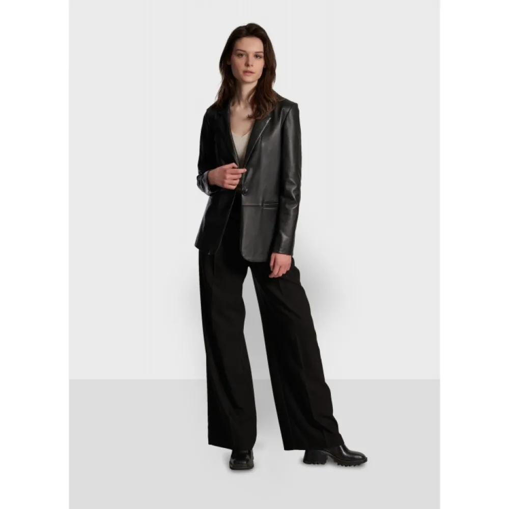 Meg Noir - Blazer En Cuir Veritable De Mouton^OAKWOOD Fashion