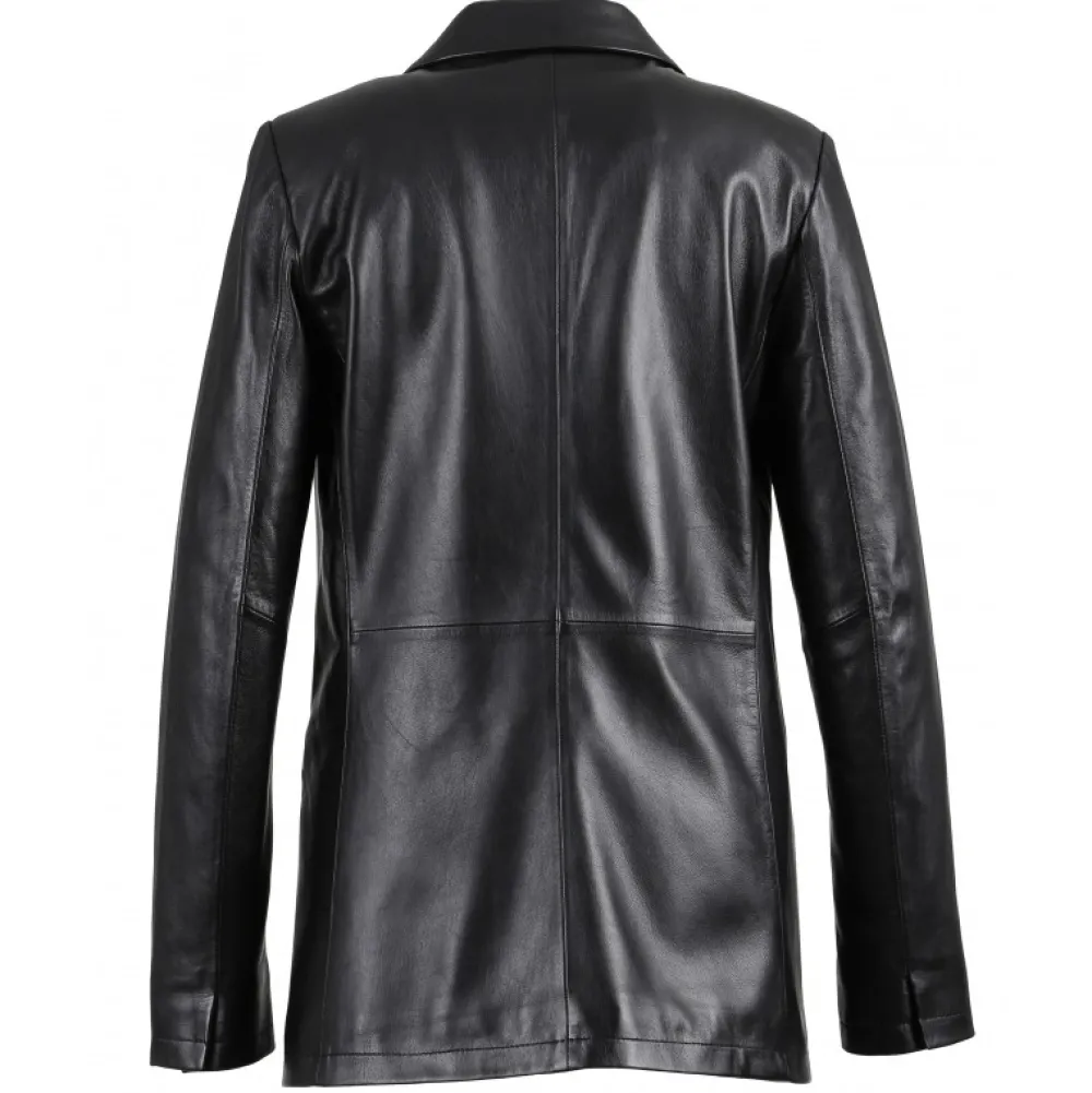 Meg Noir - Blazer En Cuir Veritable De Mouton^OAKWOOD Fashion