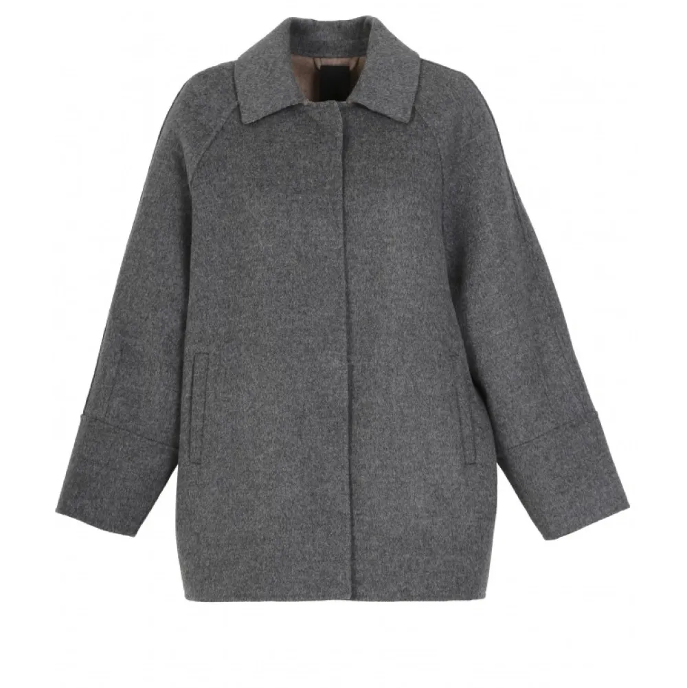Melisse Bicolore - Manteau Court Oversize En Laine Melangee^OAKWOOD Discount