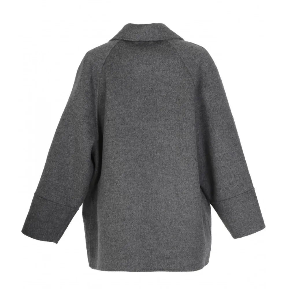 Melisse Bicolore - Manteau Court Oversize En Laine Melangee^OAKWOOD Discount