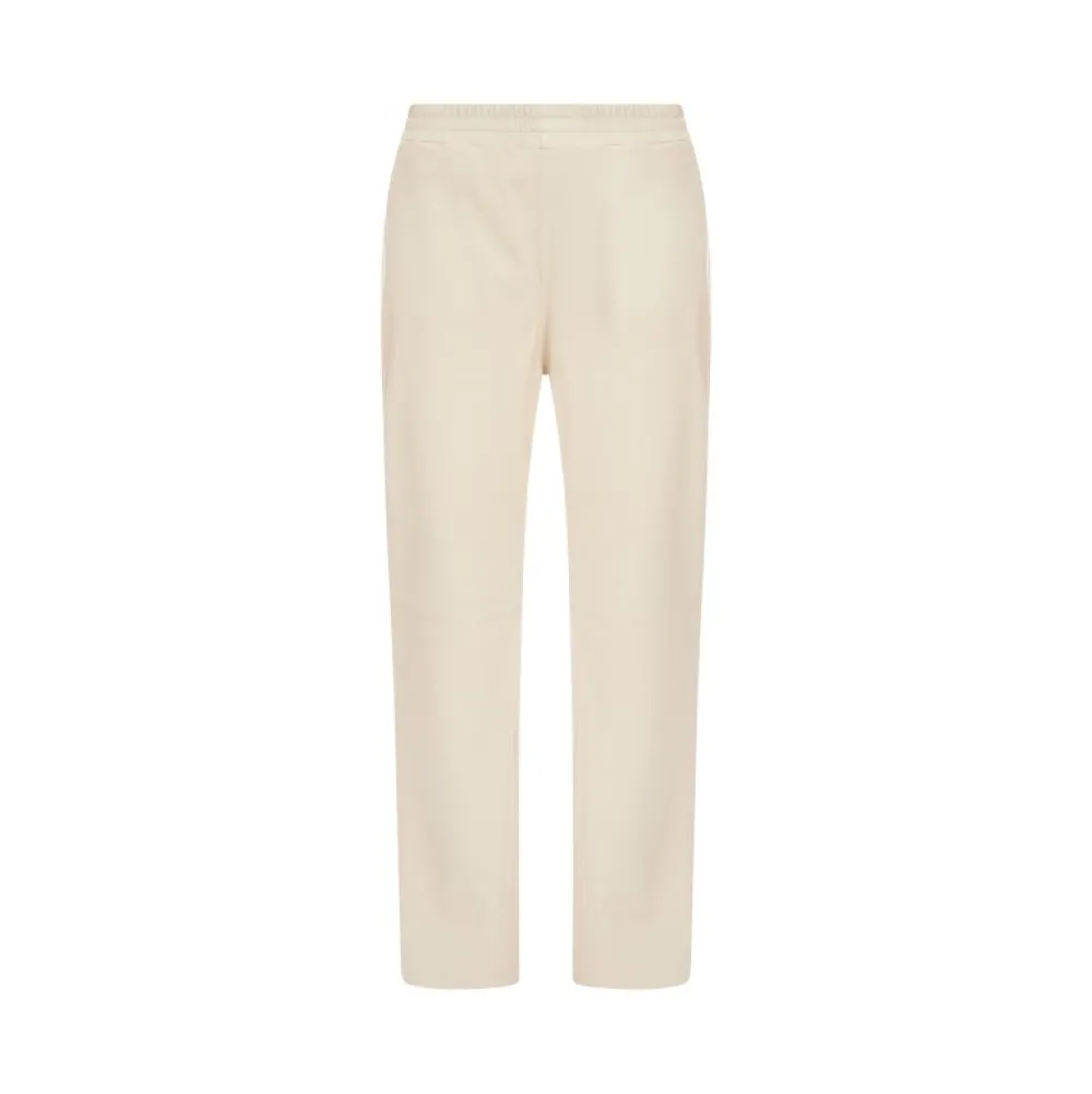 Mila Coquille - Pantalon Large Taille Haute En Cuir Veritable^OAKWOOD Outlet