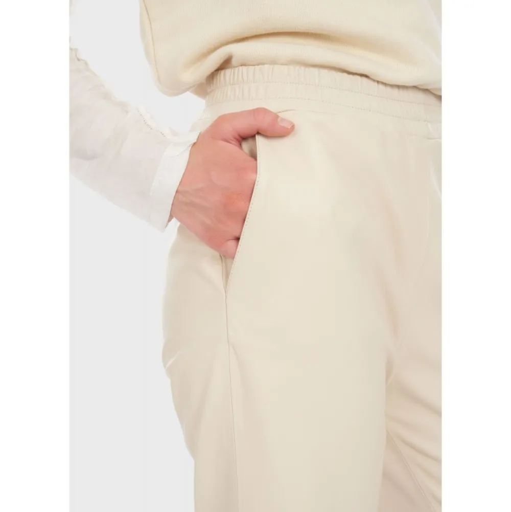 Mila Coquille - Pantalon Large Taille Haute En Cuir Veritable^OAKWOOD Outlet